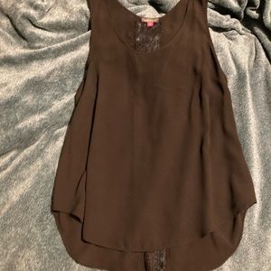 Black, sleeveless blouse